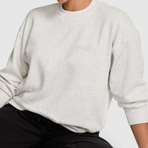 Pink Victorias Secret Sparkle Gray Campus Sweatshirt M